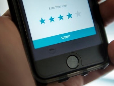 Bolt and Uber star rating