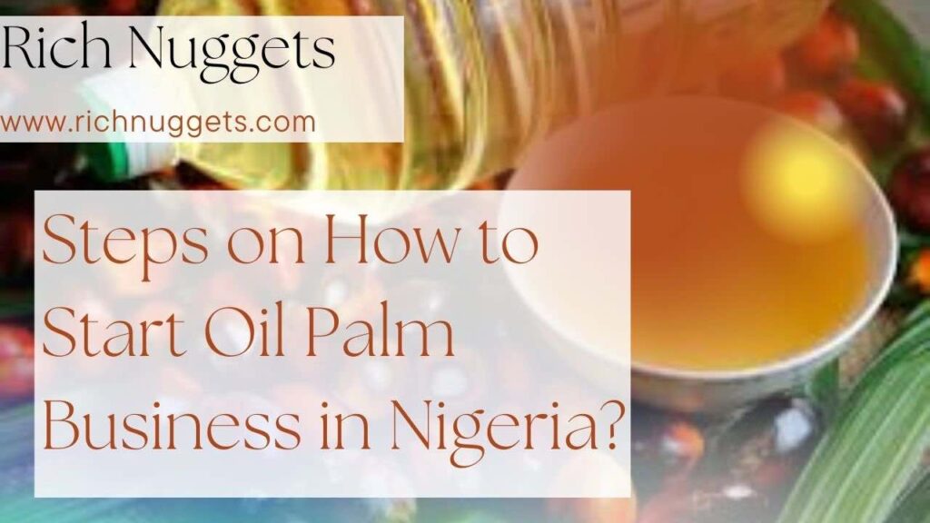 Steps on How to Start Oil Palm Business in Nigeria?